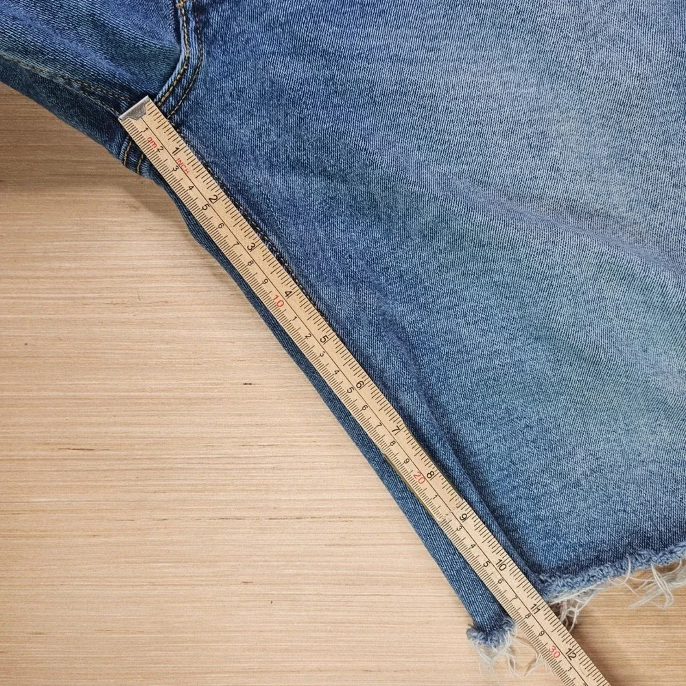 Levis 511 Denim Shorts Mens‎ 38 Blue Cut Off Raw Hem Stretch Casual